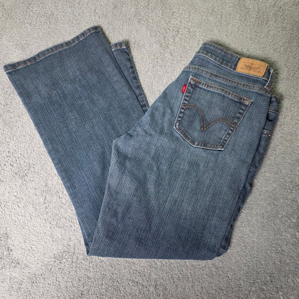 Levi's Womens 12 Medium 515 Bootcut Jeans Blue Medium Wash Stretch Denim